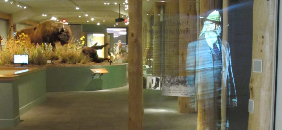 A hologram of Buffalo Bill at the beginning of the Buffalo Bill museum