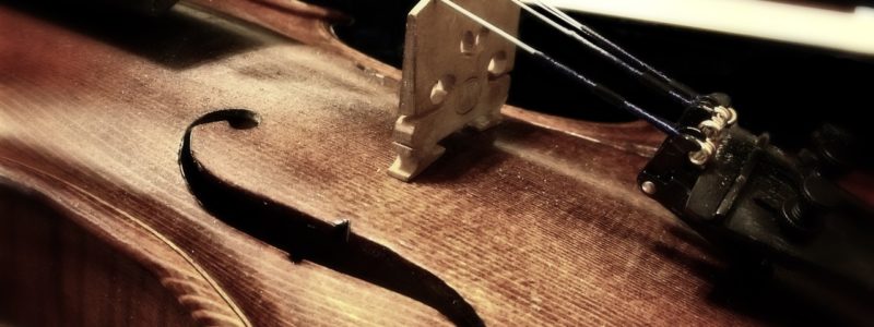 Closeup of a violin