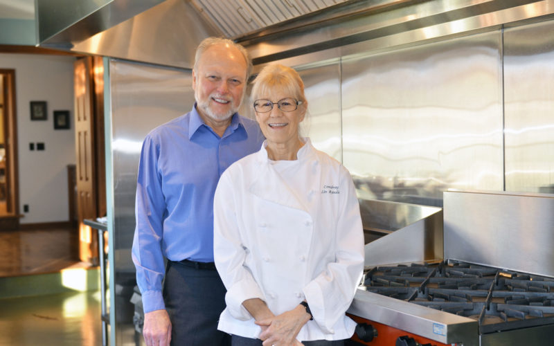 Linda Randall and her husband Gerald Hazelbauer in their commercial kitchen