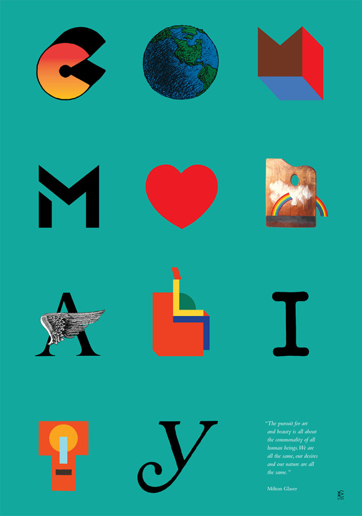 CSU's biennial poster exhibition tribute 'hearts' iconic designer Milton  Glaser College of Liberal Arts