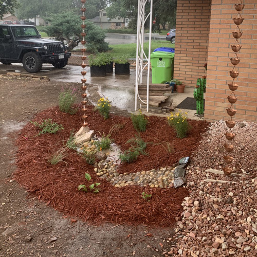 After rain garden is installed